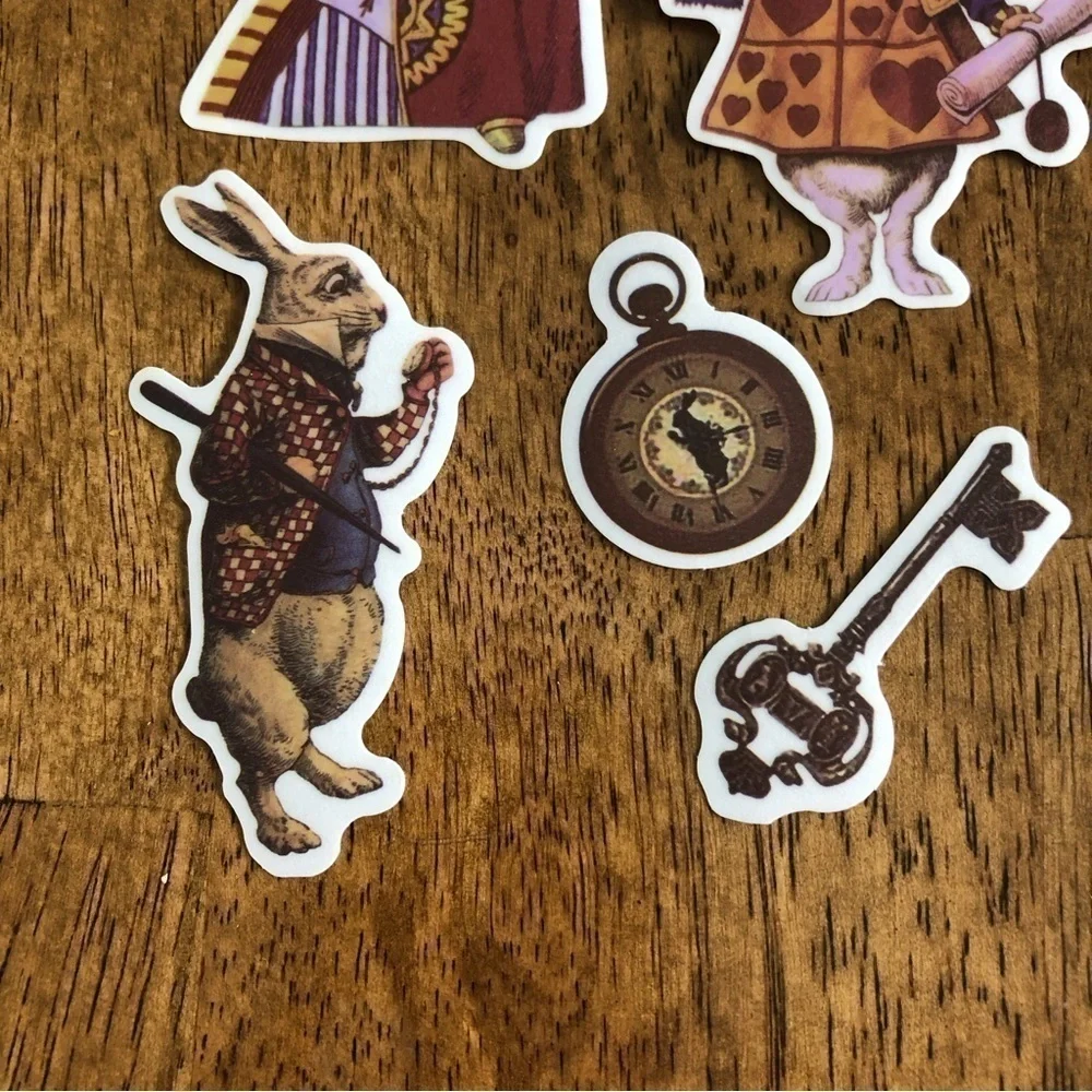 Alice in Wonderland Classic Illustrations stickers (5pk)